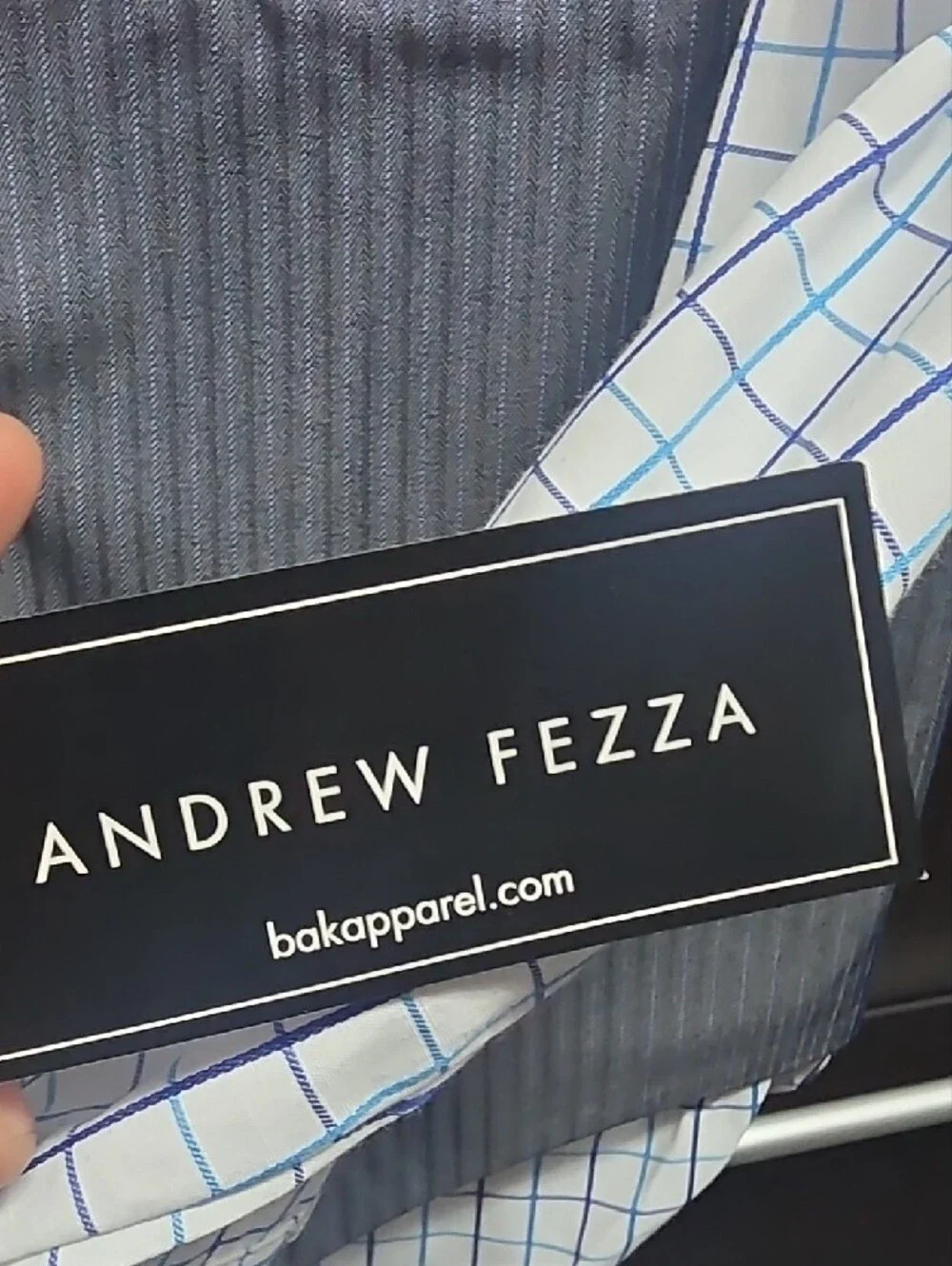 Andrew Fezza Boys' Gray Pinstriped Vest & Pants Set with Pink Pocket Square